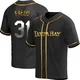 Tampa Bay Rays ＃31 Alex Faedo Youth Replica Black en Alternate Jersey - Gold