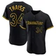 Tampa Bay Rays ＃34 Matt Thaiss Men's Authentic Snake Skin City Jersey - Black