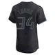 Tampa Bay Rays ＃34 Matt Thaiss Men's Elite 2024 City Connect Jersey - Charcoal