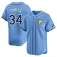 Tampa Bay Rays ＃34 Matt Thaiss Men's Limited Alternate Jersey - Light Blue