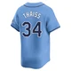 Tampa Bay Rays ＃34 Matt Thaiss Men's Limited Alternate Jersey - Light Blue
