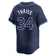 Tampa Bay Rays ＃34 Matt Thaiss Men's Limited Away Jersey - Navy