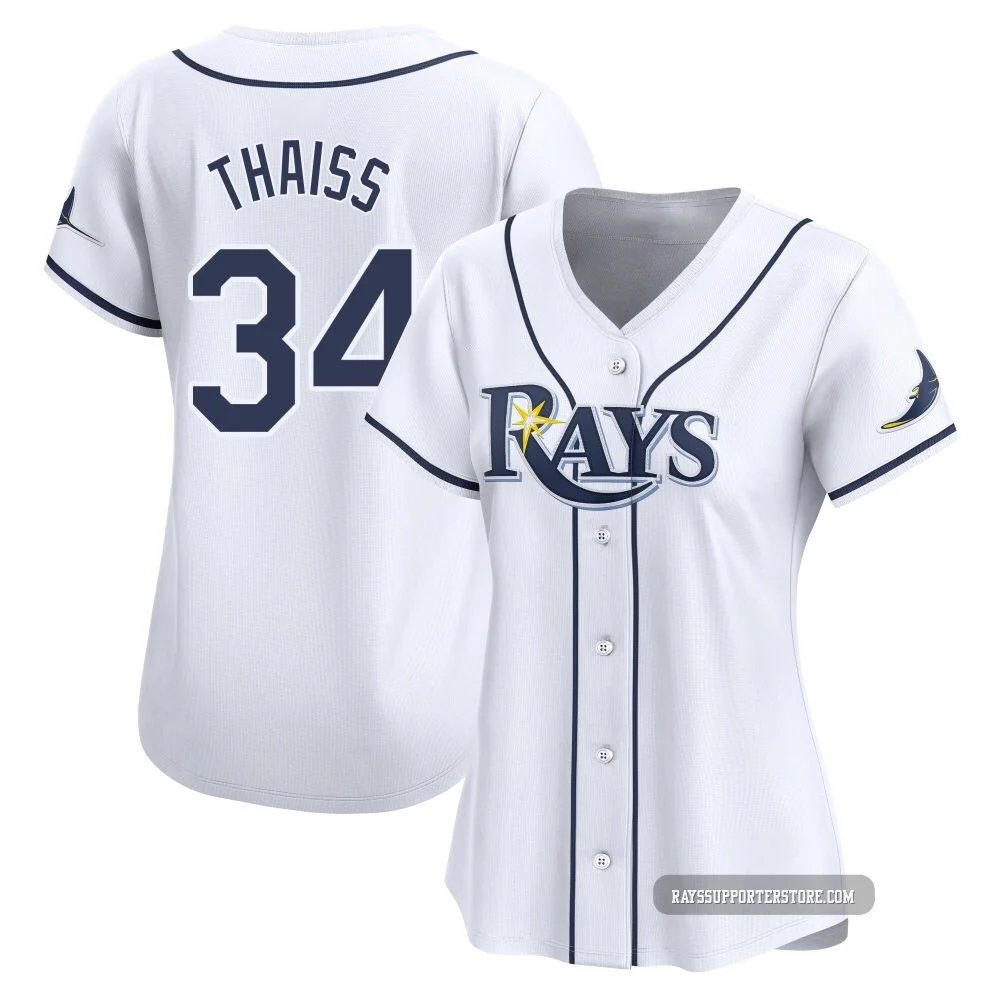 Tampa Bay Rays ＃34 Matt Thaiss Women's Limited Home Jersey - White