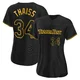 Tampa Bay Rays ＃34 Matt Thaiss Women's Replica Snake Skin City Jersey - Black