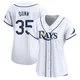 Tampa Bay Rays ＃35 Oliver Dunn Women's Limited Home Jersey - White