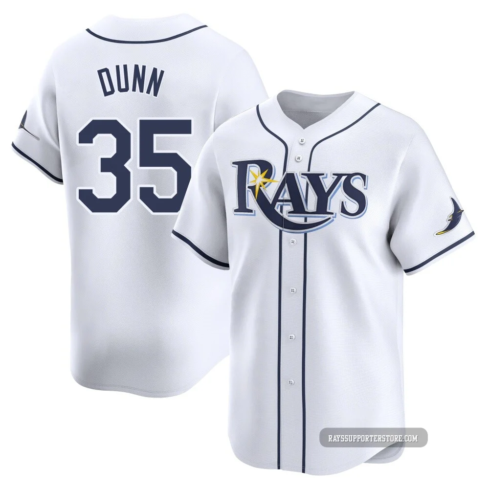 Tampa Bay Rays ＃35 Oliver Dunn Youth Limited Home Jersey - White