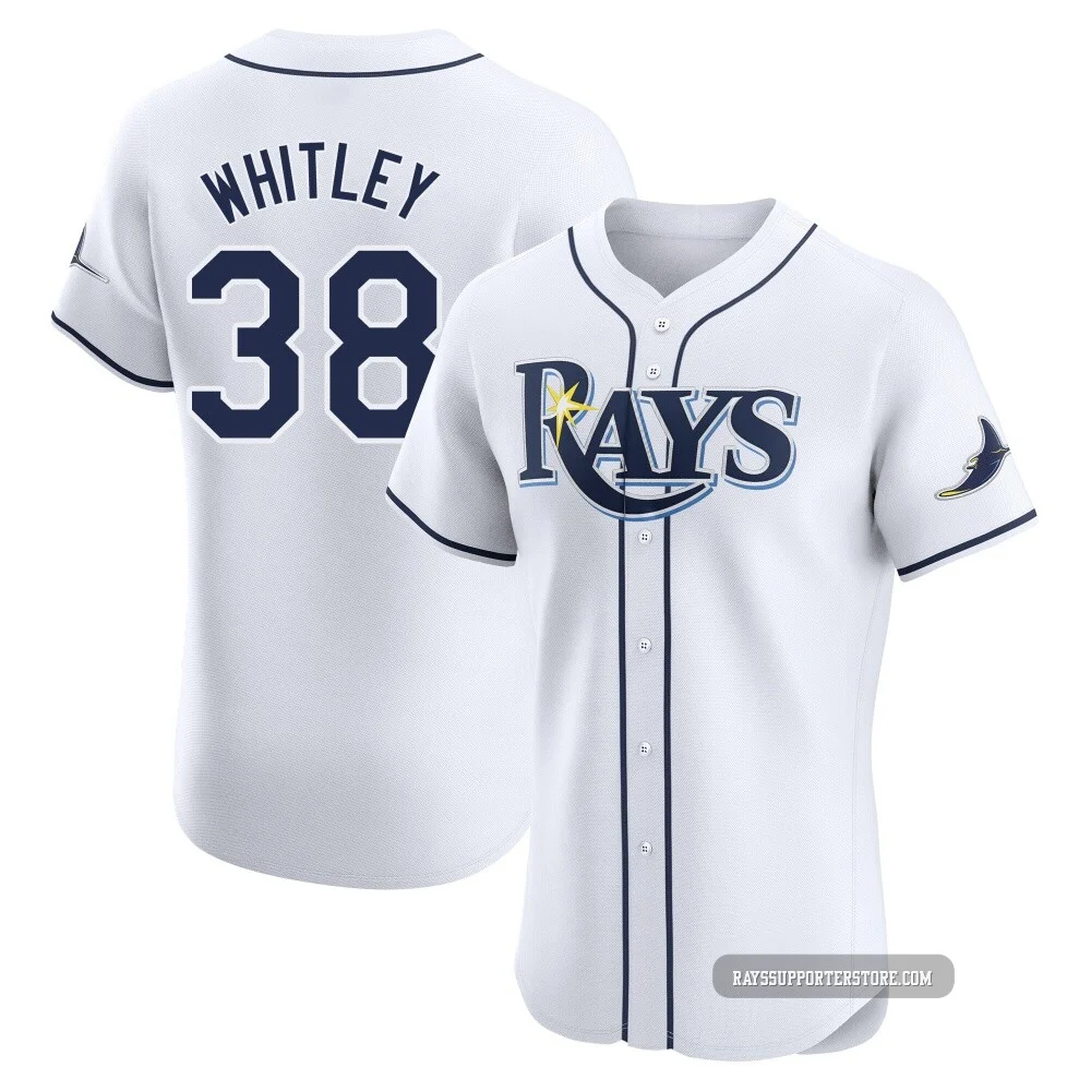 Tampa Bay Rays ＃38 Forrest Whitley Men's Elite Home Jersey - White