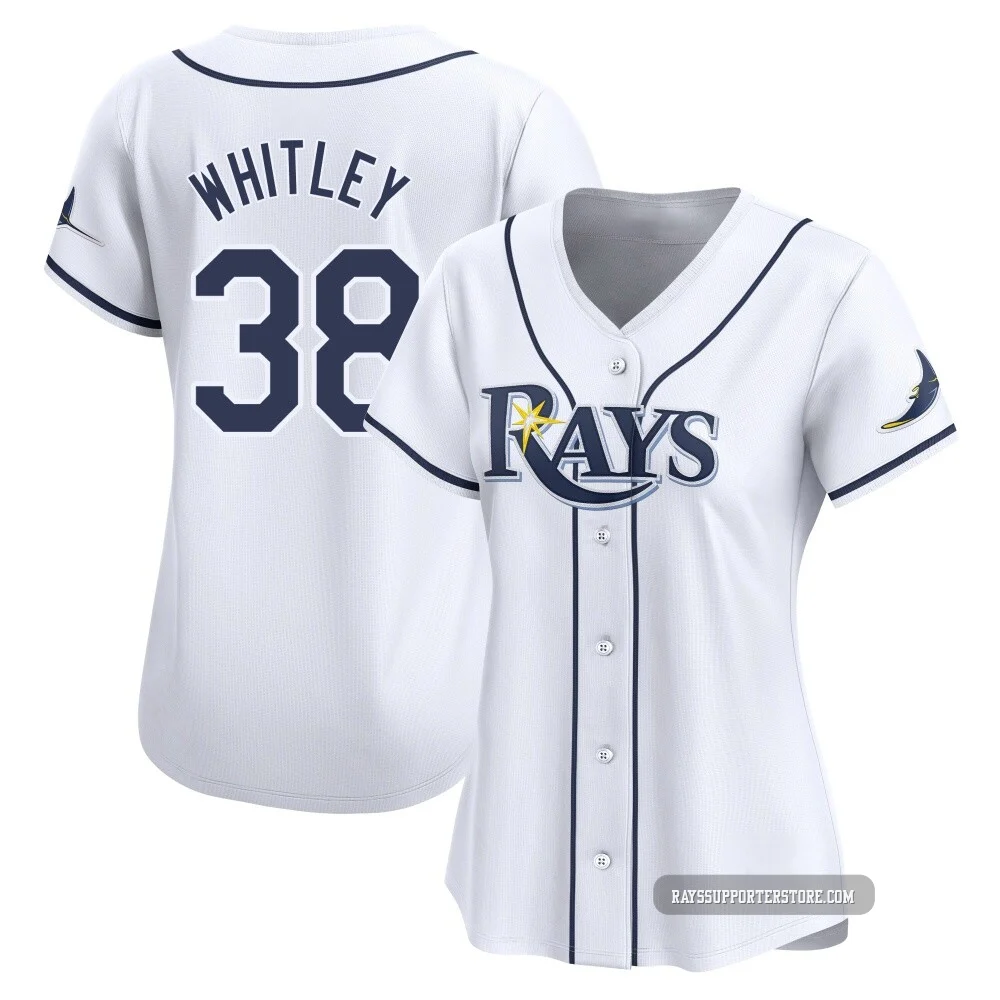 Tampa Bay Rays ＃38 Forrest Whitley Women's Limited Home Jersey - White