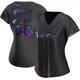 Tampa Bay Rays ＃38 Forrest Whitley Women's Replica Holographic Alternate Jersey - Black