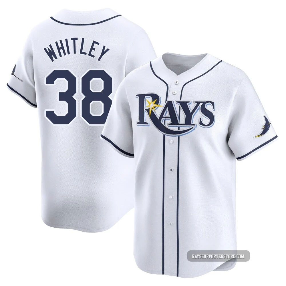 Tampa Bay Rays ＃38 Forrest Whitley Youth Limited Home Jersey - White