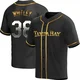 Tampa Bay Rays ＃38 Forrest Whitley Youth Replica Black en Alternate Jersey - Gold