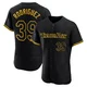 Tampa Bay Rays ＃39 Manuel Rodriguez Men's Authentic Snake Skin City Jersey - Black