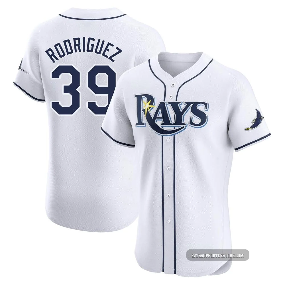 Tampa Bay Rays ＃39 Manuel Rodriguez Men's Elite Home Jersey - White