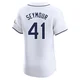 Tampa Bay Rays ＃41 Bob Seymour Men's Elite Home Jersey - White