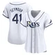 Tampa Bay Rays ＃41 Bob Seymour Women's Limited Home Jersey - White