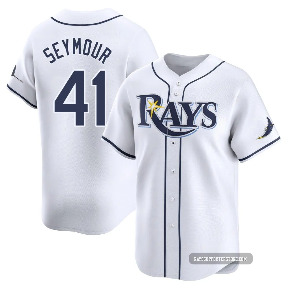 Tampa Bay Rays ＃41 Bob Seymour Youth Limited Home Jersey - White