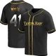 Tampa Bay Rays ＃41 Colby White Youth Replica Black en Alternate Jersey - Gold