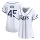 Tampa Bay Rays ＃45 Osvaldo Bido Women's Limited Home Jersey - White