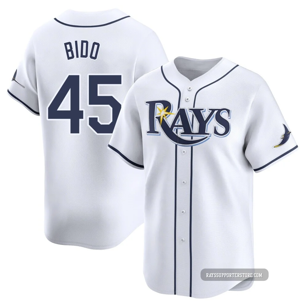 Tampa Bay Rays ＃45 Osvaldo Bido Youth Limited Home Jersey - White