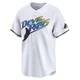 Tampa Bay Rays ＃47 Bryan Baker Men's Limited Throwback Cooperstown Jersey - White
