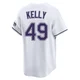 Tampa Bay Rays ＃49 Kevin Kelly Men's Limited Throwback Cooperstown Jersey - White