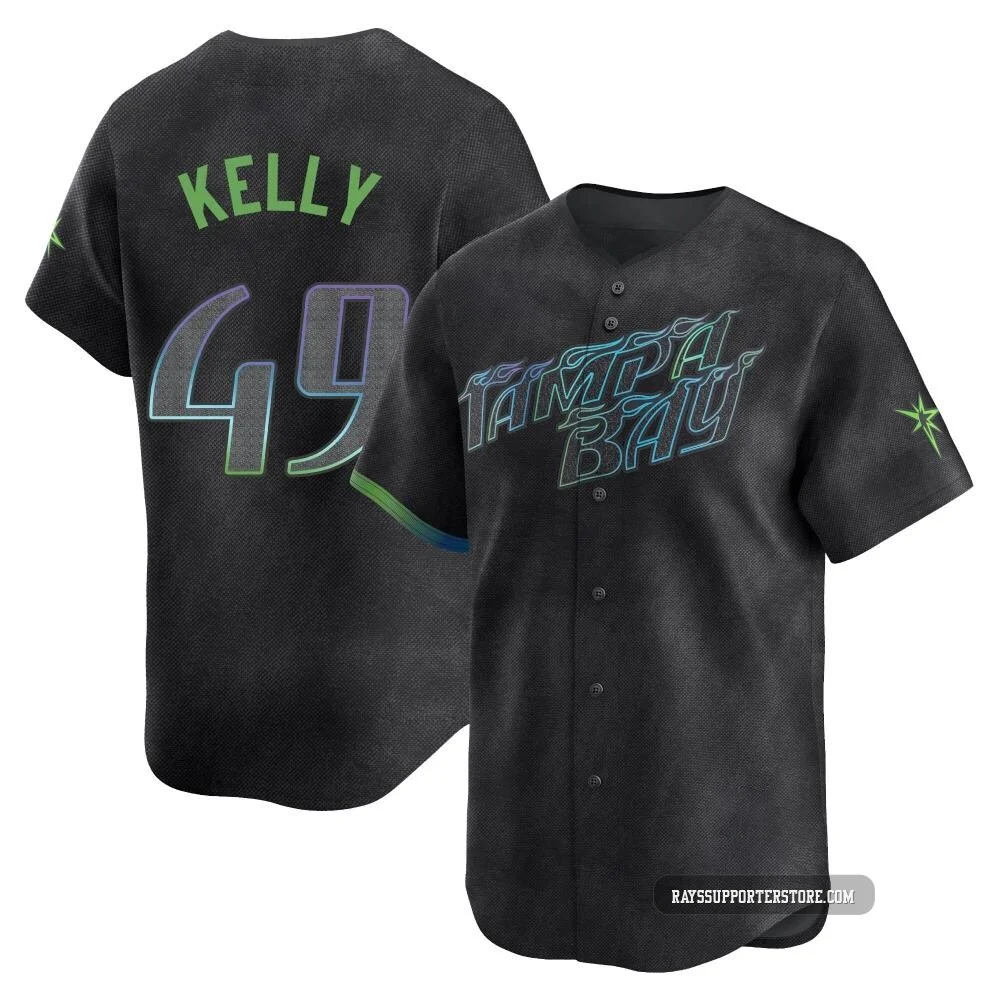 Tampa Bay Rays ＃49 Kevin Kelly Youth Limited 2024 City Connect Jersey - Charcoal