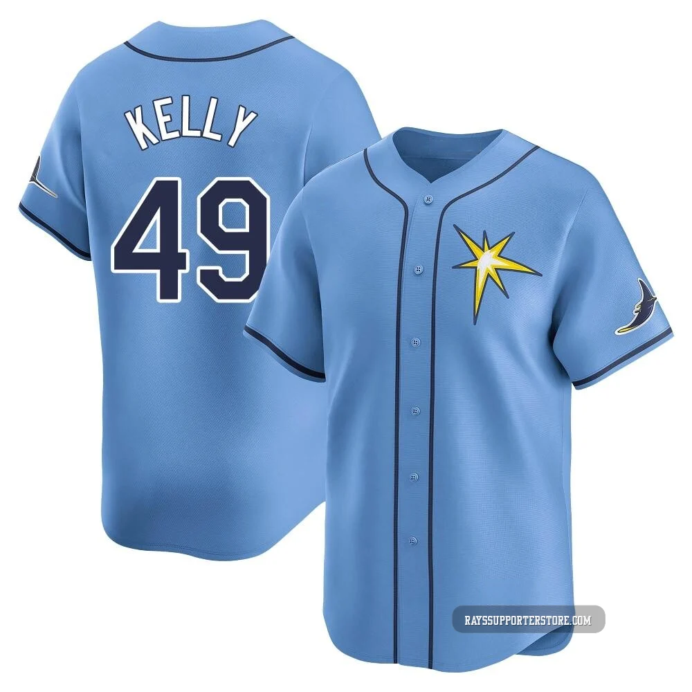 Tampa Bay Rays ＃49 Kevin Kelly Youth Limited Alternate Jersey - Light Blue