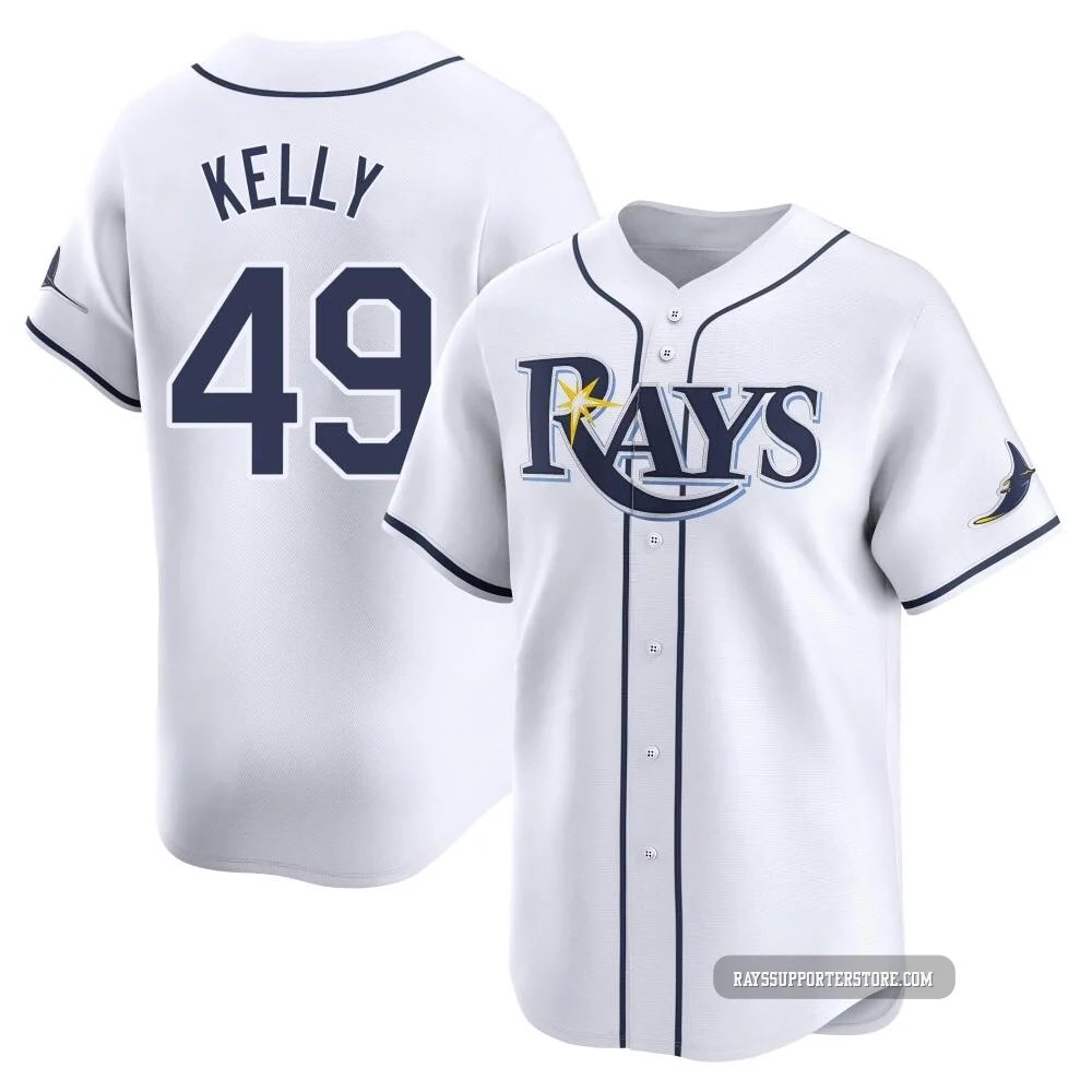 Tampa Bay Rays ＃49 Kevin Kelly Youth Limited Home Jersey - White