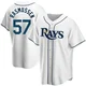 Tampa Bay Rays ＃57 Drew Rasmussen Youth Replica Home Jersey - White