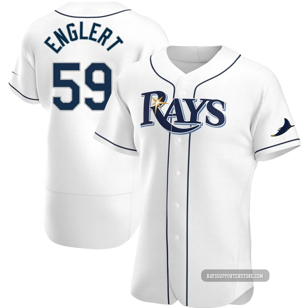 Tampa Bay Rays ＃59 Mason Englert Men's Authentic Home Jersey - White
