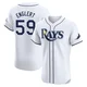 Tampa Bay Rays ＃59 Mason Englert Men's Elite Home Jersey - White