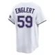Tampa Bay Rays ＃59 Mason Englert Men's Limited Throwback Cooperstown Jersey - White