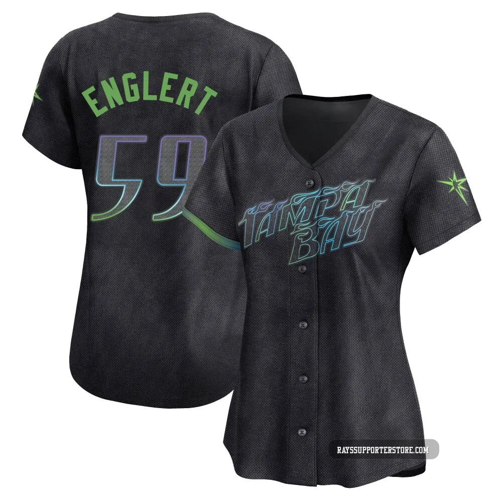 Tampa Bay Rays ＃59 Mason Englert Women's Limited 2024 City Connect Jersey - Charcoal