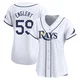 Tampa Bay Rays ＃59 Mason Englert Women's Limited Home Jersey - White
