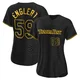 Tampa Bay Rays ＃59 Mason Englert Women's Replica Snake Skin City Jersey - Black