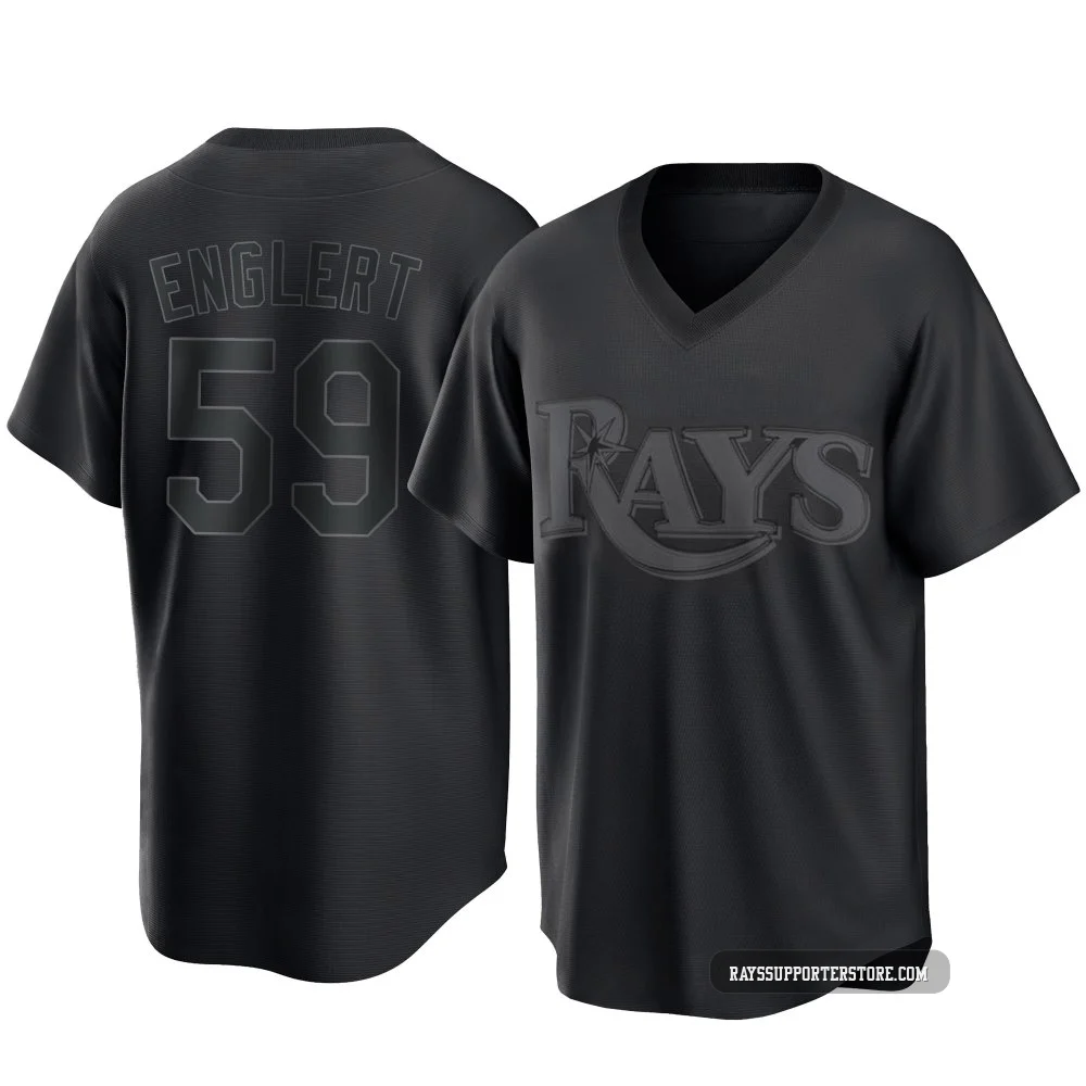 Tampa Bay Rays ＃59 Mason Englert Youth Replica Pitch Fashion Jersey - Black