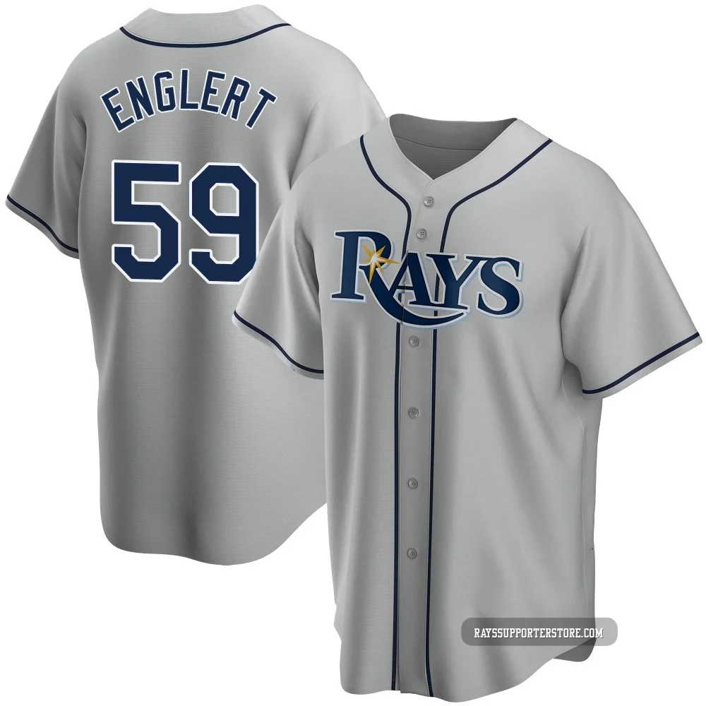 Tampa Bay Rays ＃59 Mason Englert Youth Replica Road Jersey - Gray