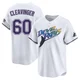 Tampa Bay Rays ＃60 Garrett Cleavinger Men's Limited Throwback Cooperstown Jersey - White