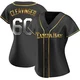 Tampa Bay Rays ＃60 Garrett Cleavinger Women's Replica Black en Alternate Jersey - Gold