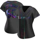 Tampa Bay Rays ＃60 Garrett Cleavinger Women's Replica Holographic Alternate Jersey - Black