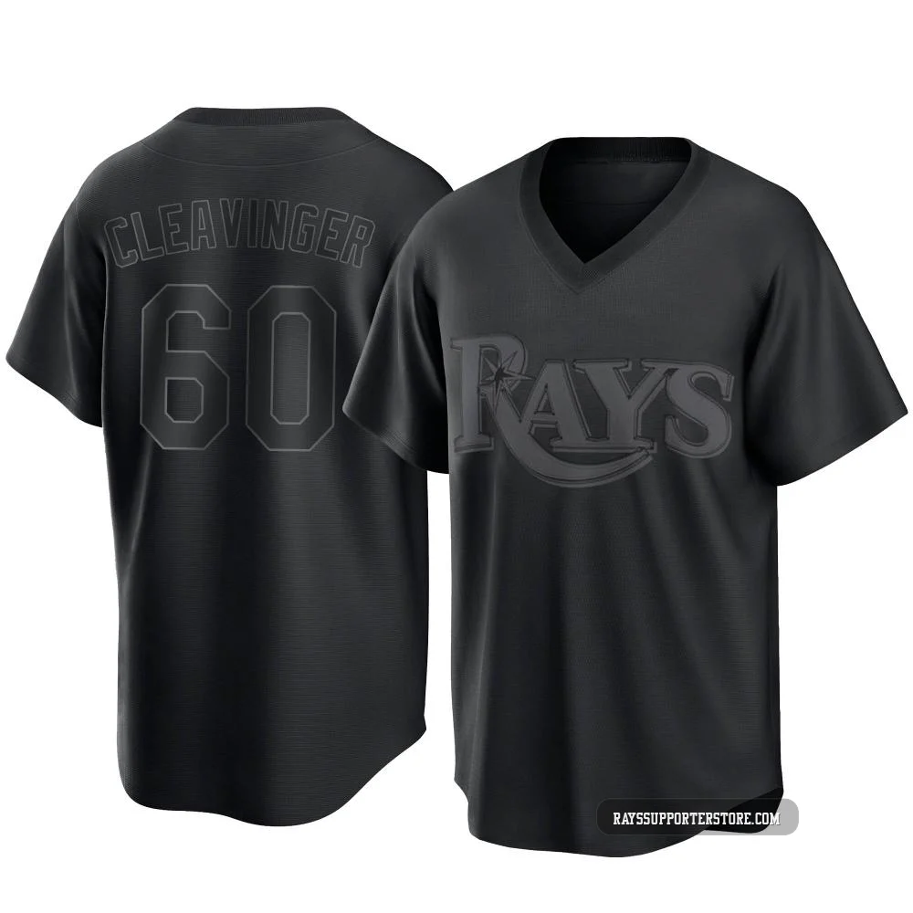 Tampa Bay Rays ＃60 Garrett Cleavinger Youth Replica Pitch Fashion Jersey - Black