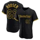 Tampa Bay Rays ＃62 Cam Booser Men's Authentic Snake Skin City Jersey - Black