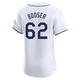 Tampa Bay Rays ＃62 Cam Booser Men's Elite Home Jersey - White