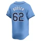 Tampa Bay Rays ＃62 Cam Booser Men's Limited Alternate Jersey - Light Blue