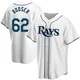 Tampa Bay Rays ＃62 Cam Booser Youth Replica Home Jersey - White