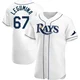 Tampa Bay Rays ＃67 Casey Legumina Men's Authentic Home Jersey - White
