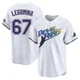 Tampa Bay Rays ＃67 Casey Legumina Men's Limited Throwback Cooperstown Jersey - White