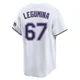 Tampa Bay Rays ＃67 Casey Legumina Men's Limited Throwback Cooperstown Jersey - White