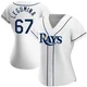 Tampa Bay Rays ＃67 Casey Legumina Women's Replica Home Jersey - White