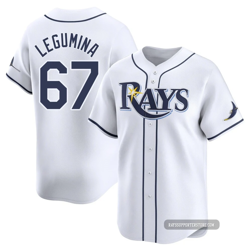 Tampa Bay Rays ＃67 Casey Legumina Youth Limited Home Jersey - White
